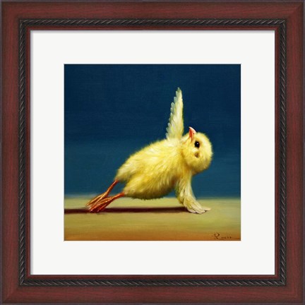 Framed Yoga Chick Side Plank Print