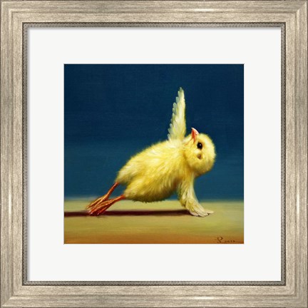 Framed Yoga Chick Side Plank Print