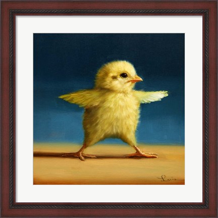 Framed Yoga Chick Warrior Two Print