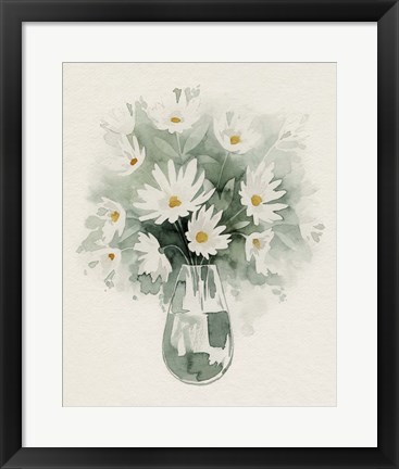 Framed Daisy Bouquet Sketch I Print