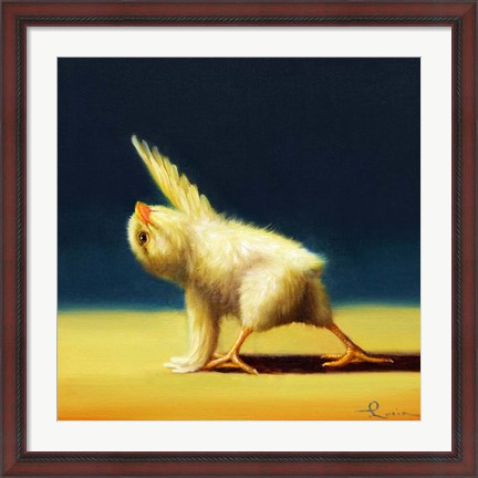 Framed Yoga Chick Revolved Side Angle Print