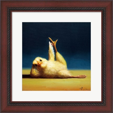 Framed Yoga Chick Side Leg Lift Print