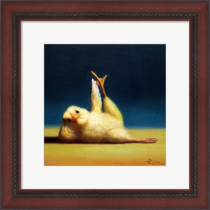 Framed Yoga Chick Side Leg Lift Print