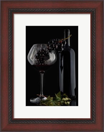 Framed I Love Wine V Print