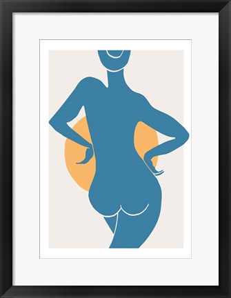 Framed Blue Woman Print