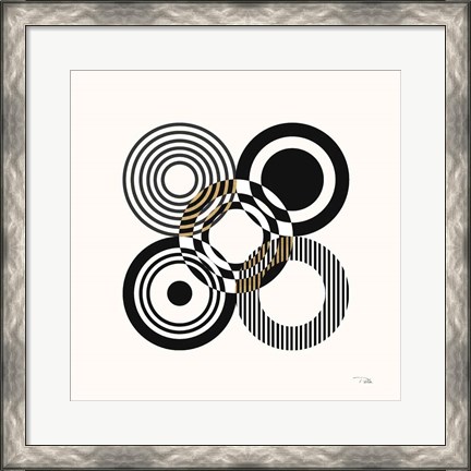 Framed Deco Retro black III Print