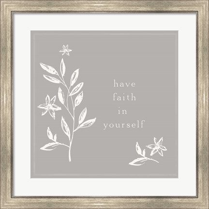 Framed Simple Nature II-Have Faith Print