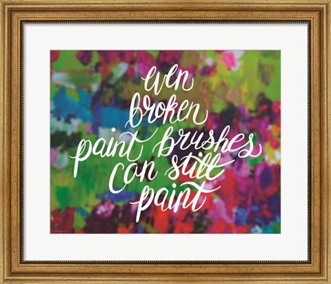 Framed Broken Paintbrushes Print