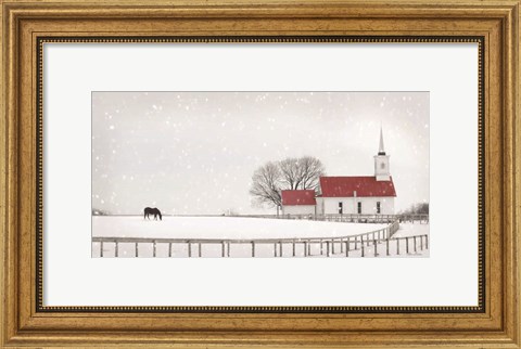 Framed Old Meetinghouse Print