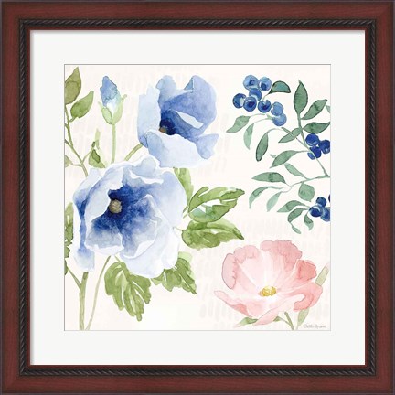 Framed Indigo Petals III Print