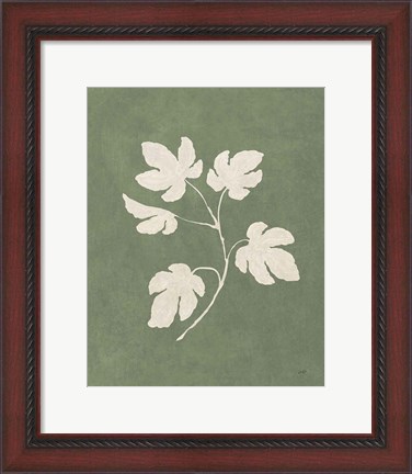 Framed Botanical Study III Forest Green Print