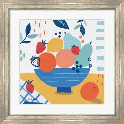 Framed Fruit Still Life I Print