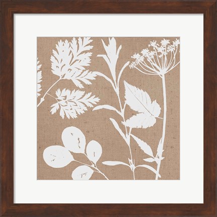 Framed Leaves of Inspiration IV Neutral Print