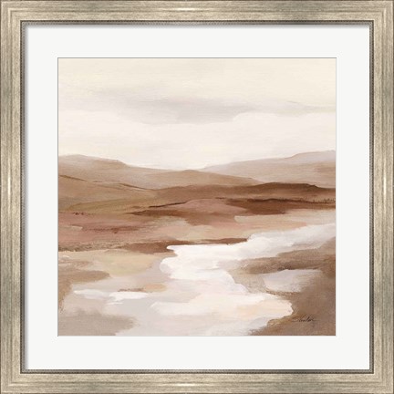 Framed Cinnamon Riverbank I Light Print