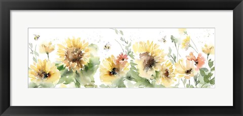 Framed Sunflower Meadow VI Print