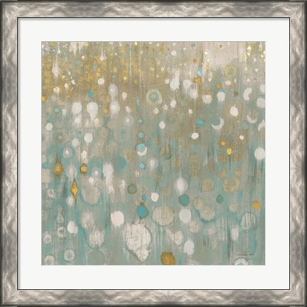 Framed Rain Abstract II Neutral Print