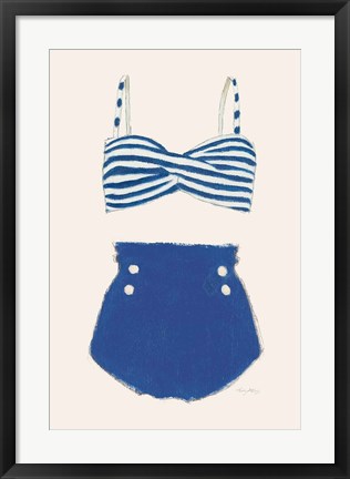 Framed Retro Swimwear II Print