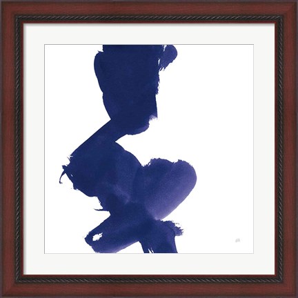 Framed Swash II Indigo Print