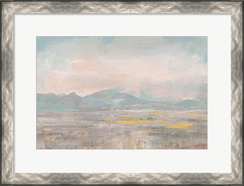 Framed Distant Mountains Crop Print