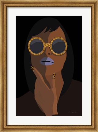 Framed Accessorize II Peri Lips Print