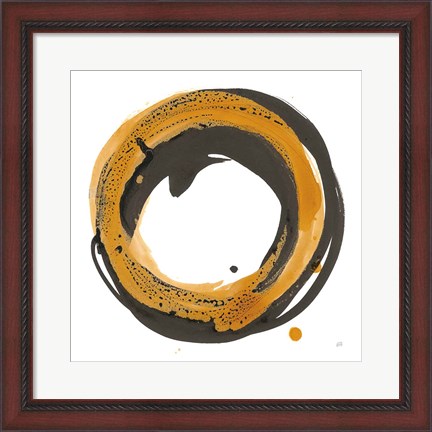 Framed Amber Enso IV Print