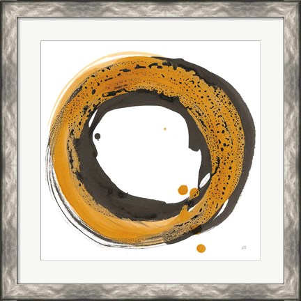 Framed Amber Enso I Print