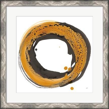 Framed Amber Enso I Print