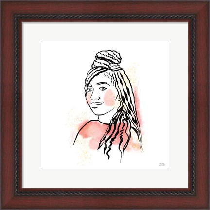 Framed Feminine Ink II Print