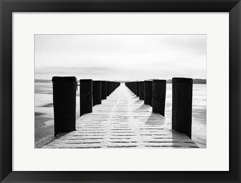 Framed Winter Dock Print