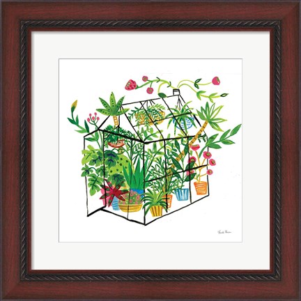 Framed Greenhouse Blooming V Print