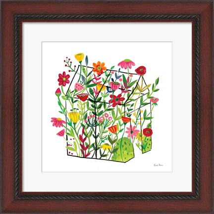 Framed Greenhouse Blooming IV Print