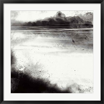 Framed Misty Landscape I Print