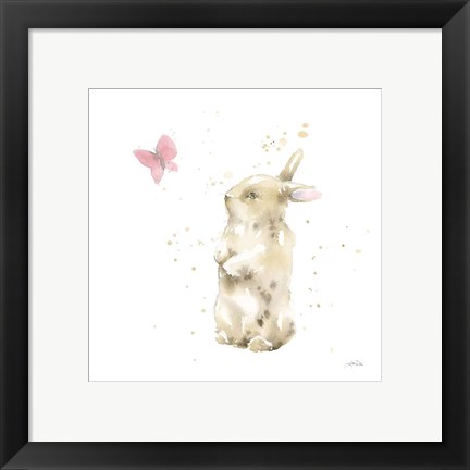 Framed Dreaming Bunny III Print