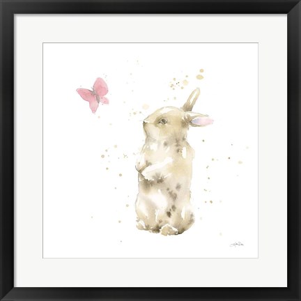 Framed Dreaming Bunny III Print