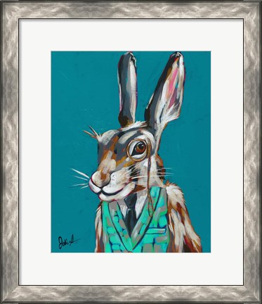 Framed Spy Animals III-Riddler Rabbit Print