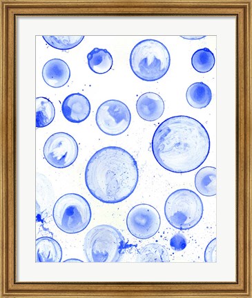 Framed Bubble Polkadot Ii Print