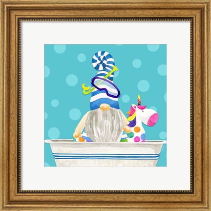 Framed Bathroom Gnomes VI Print