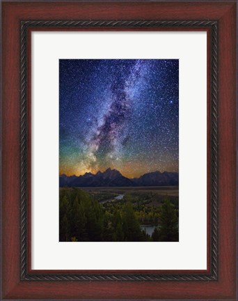 Framed Ansel Night Tetons Print