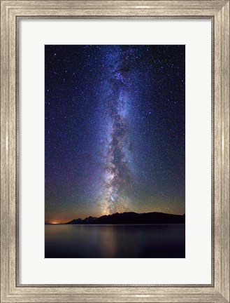 Framed Milky Way Jackson Lake Print