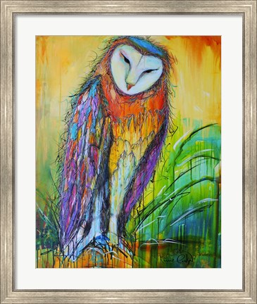 Framed Curious Owl Print