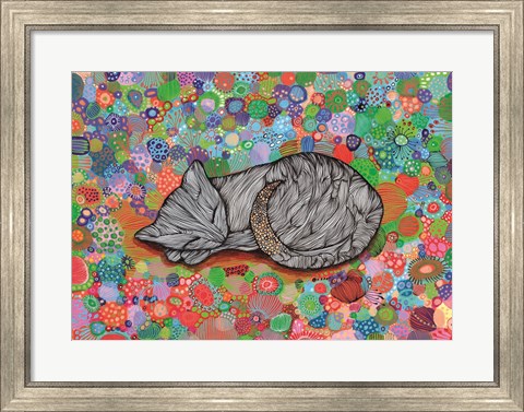 Framed Kitty Nap Print