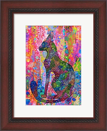Framed Cat Sillouette Print