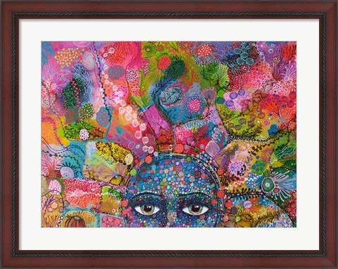 Framed flower collage Print