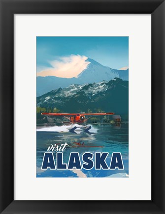 Framed Visit Alaska Print