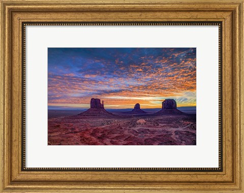 Framed Monumental Valley Sunrise Print