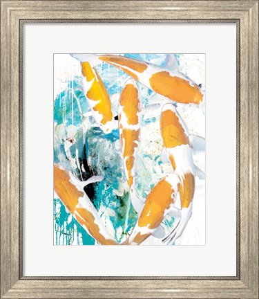 Framed Winter Koi 2 Print