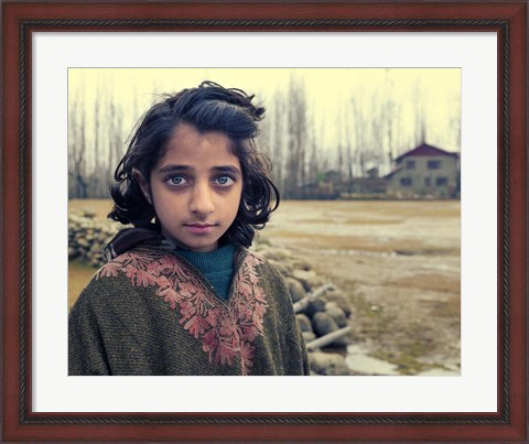 Framed Kashmiri girl Print