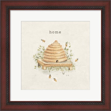 Framed Garden Bees Print