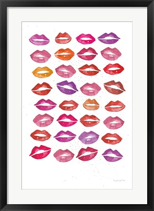 Framed Kiss Me Quick No Words Print