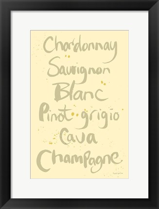 Framed Pop the Cork Wine Words II Print